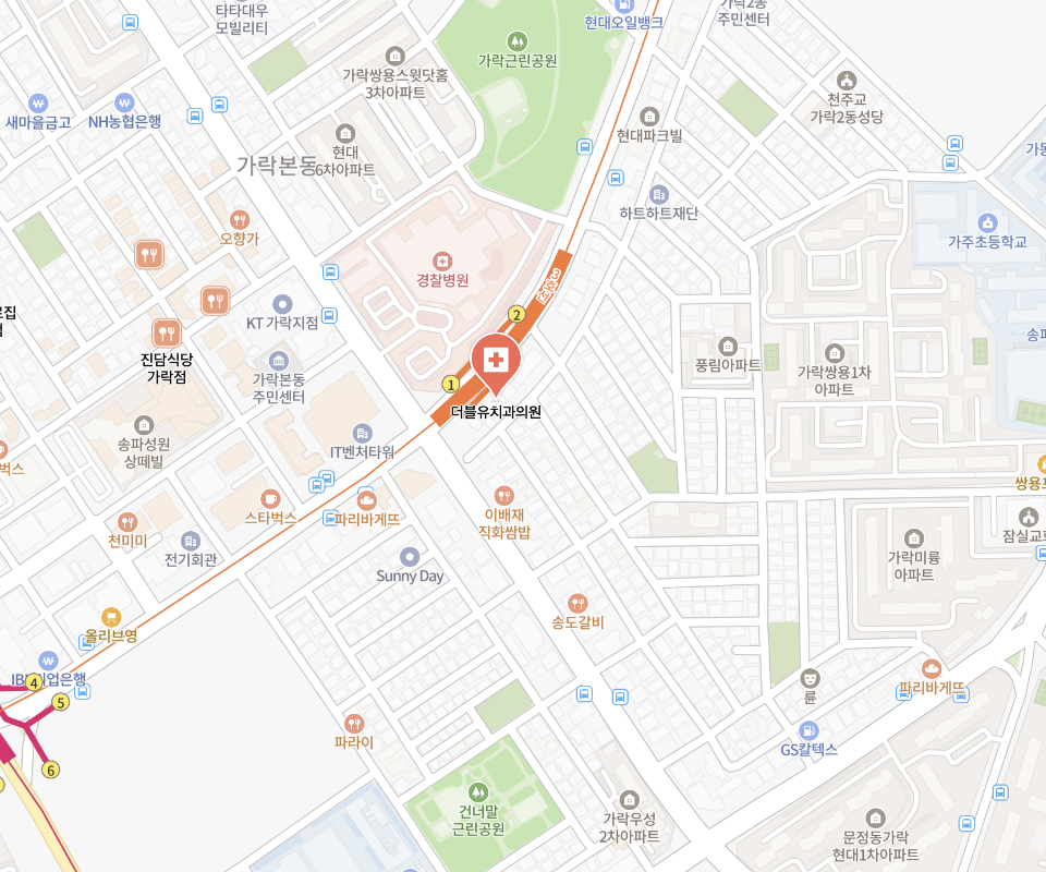 더블유치과 위치 안내 이미지